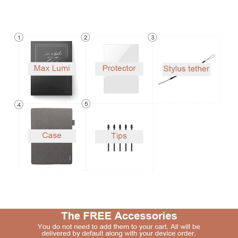 BOOX Max Lumi Set With Free Accessories.