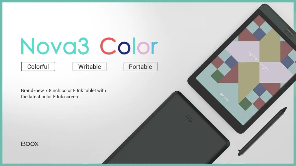 隆重介紹 7.8 吋彩色電子墨水平板電腦 BOOX Nova3 Color