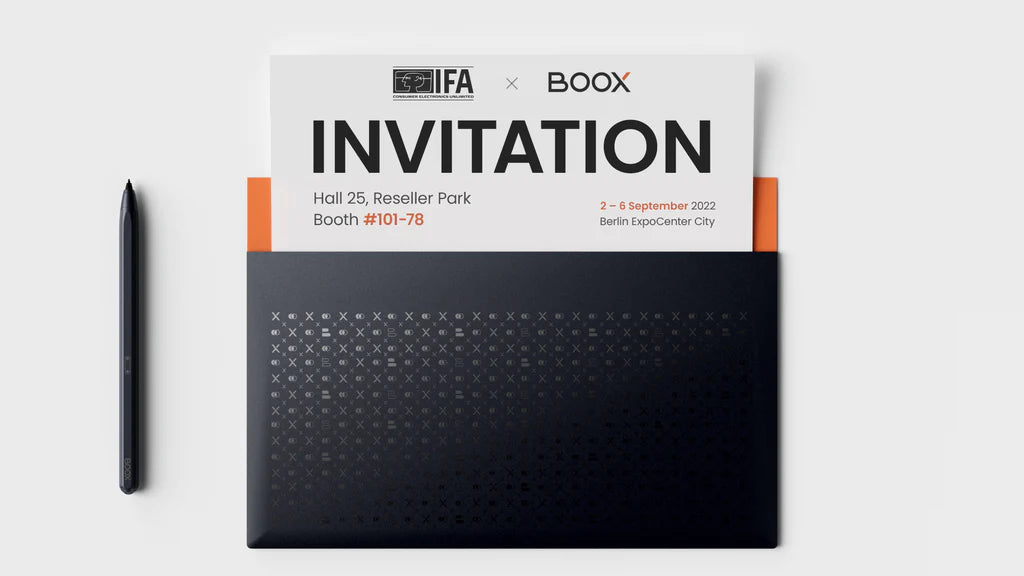Invitation to IFA Berlin from Onyx BOOX